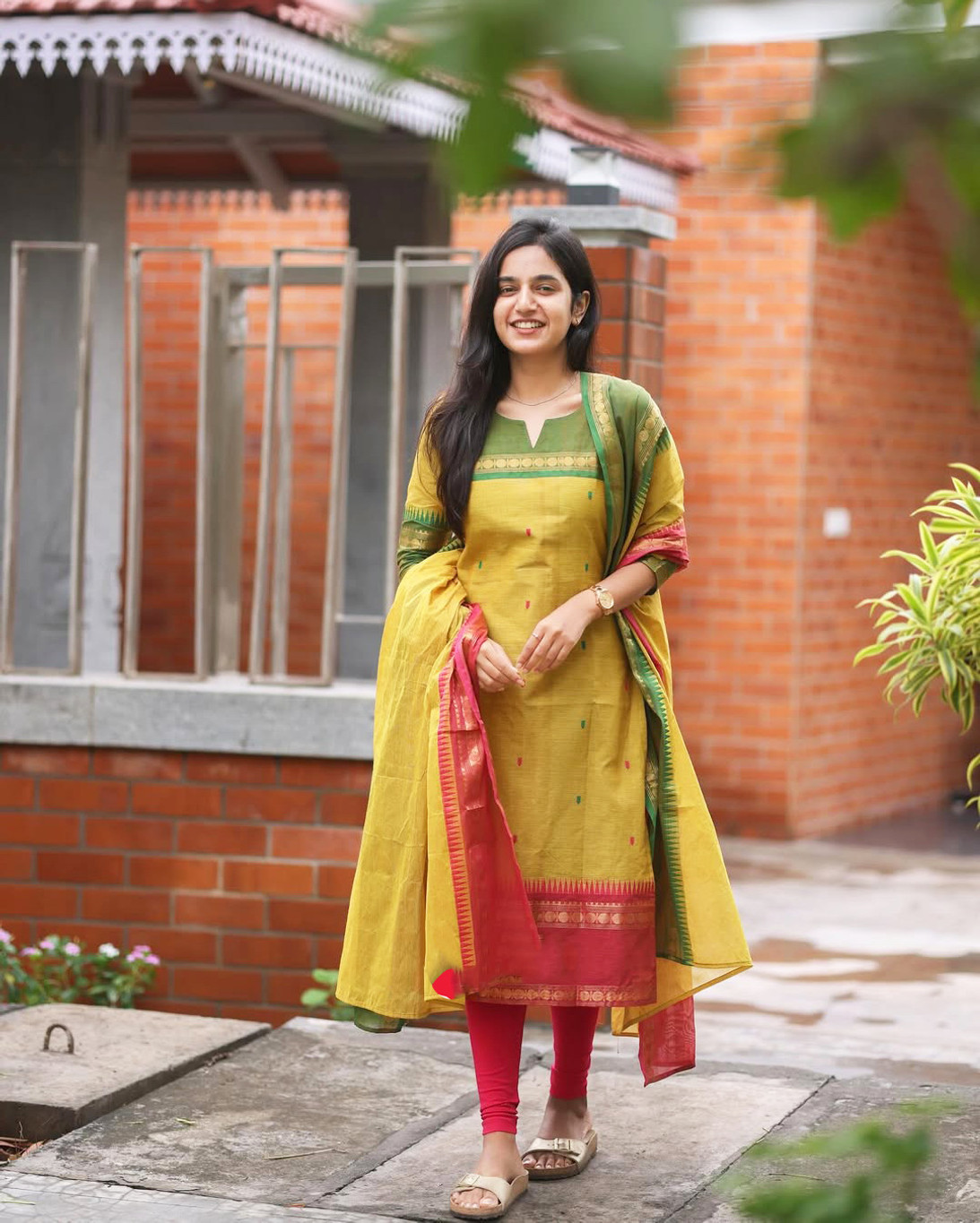 Lavanyaz Women Pure Cotton Kurti Attached Dupatta Set