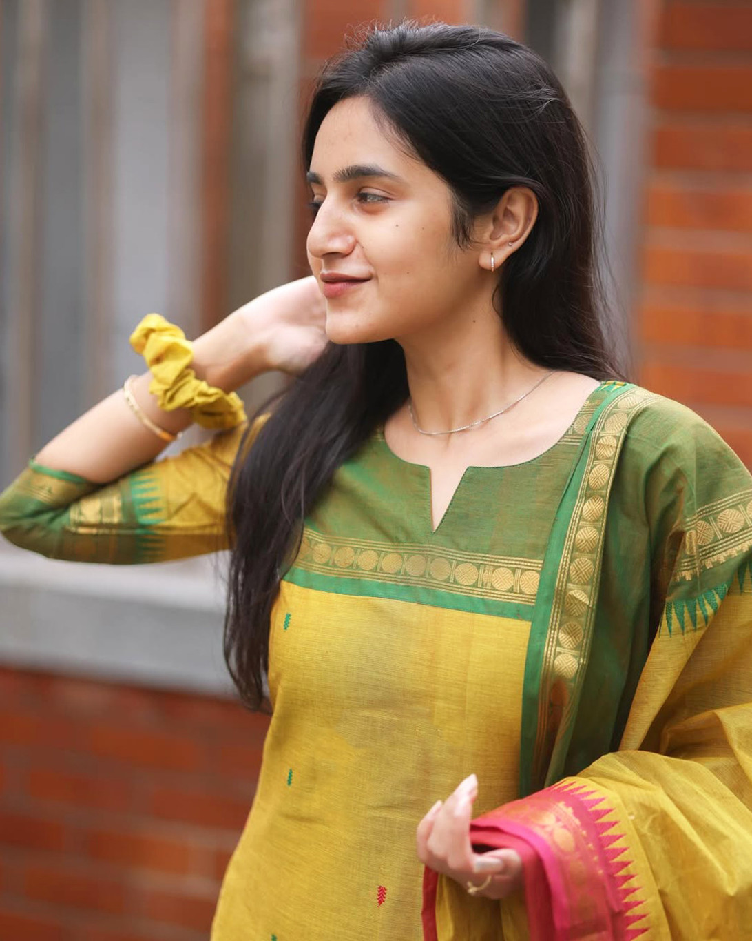 Lavanyaz Women Pure Cotton Kurti Attached Dupatta Set - Image 2