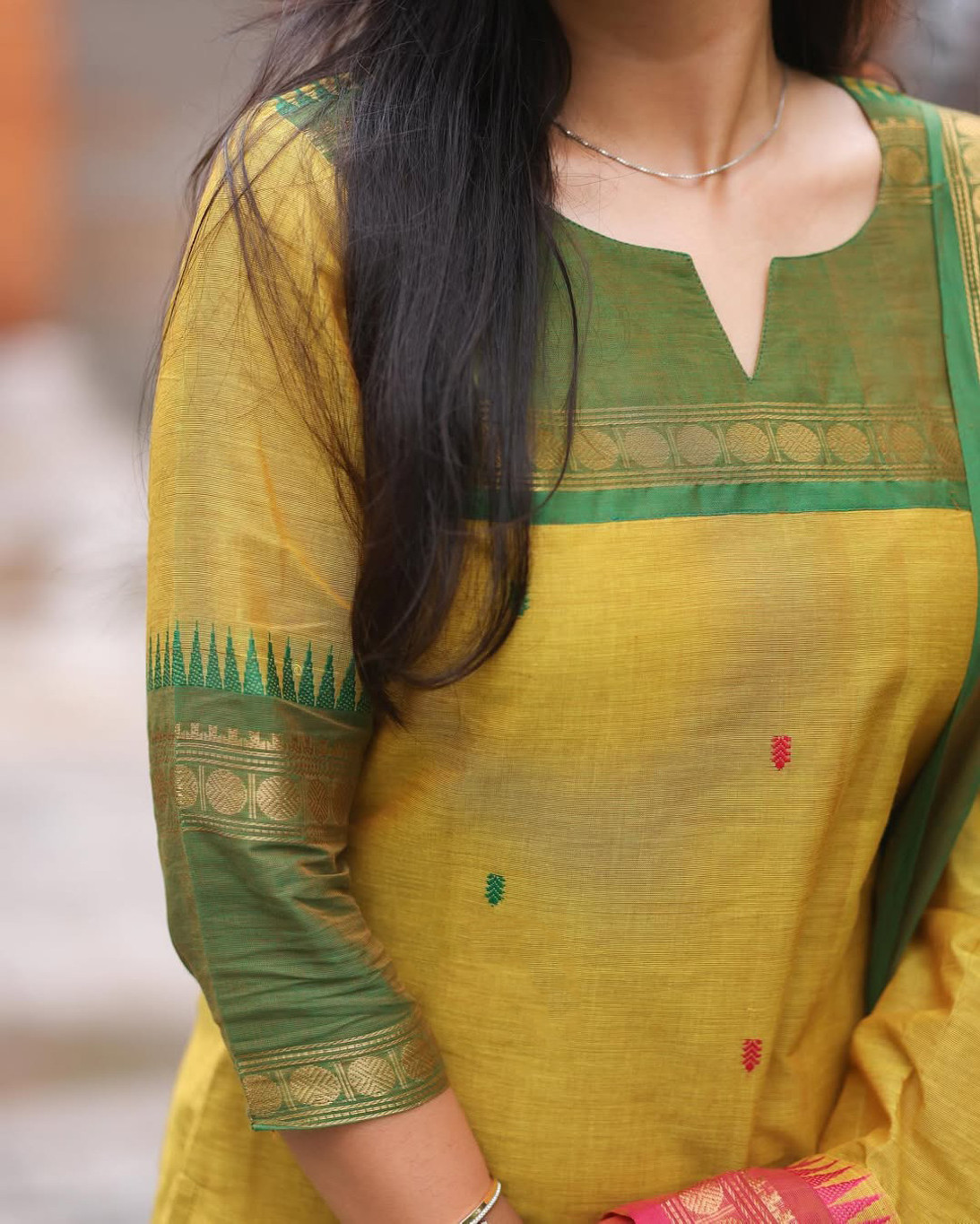 Lavanyaz Women Pure Cotton Kurti Attached Dupatta Set - Image 3